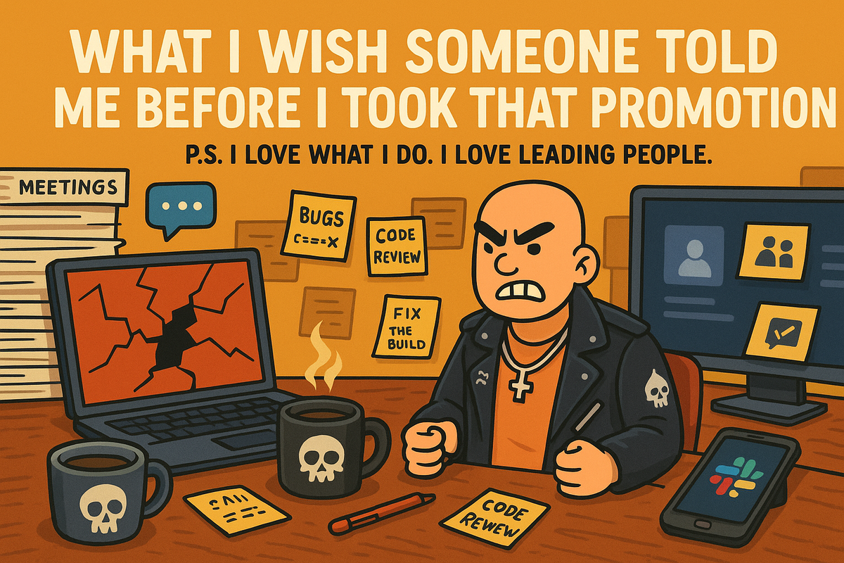 A newly promoted dev with too much work and not enough knowledge of what he got himself into.